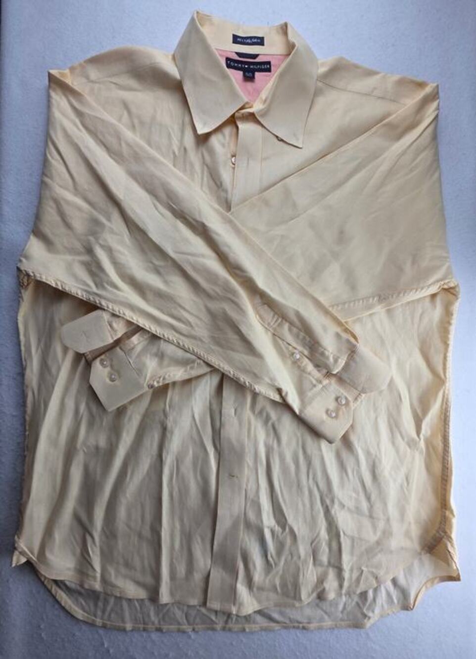 Tommy Hilfiger 80s 2 Ply Fabric Cotton Button Down Size XL